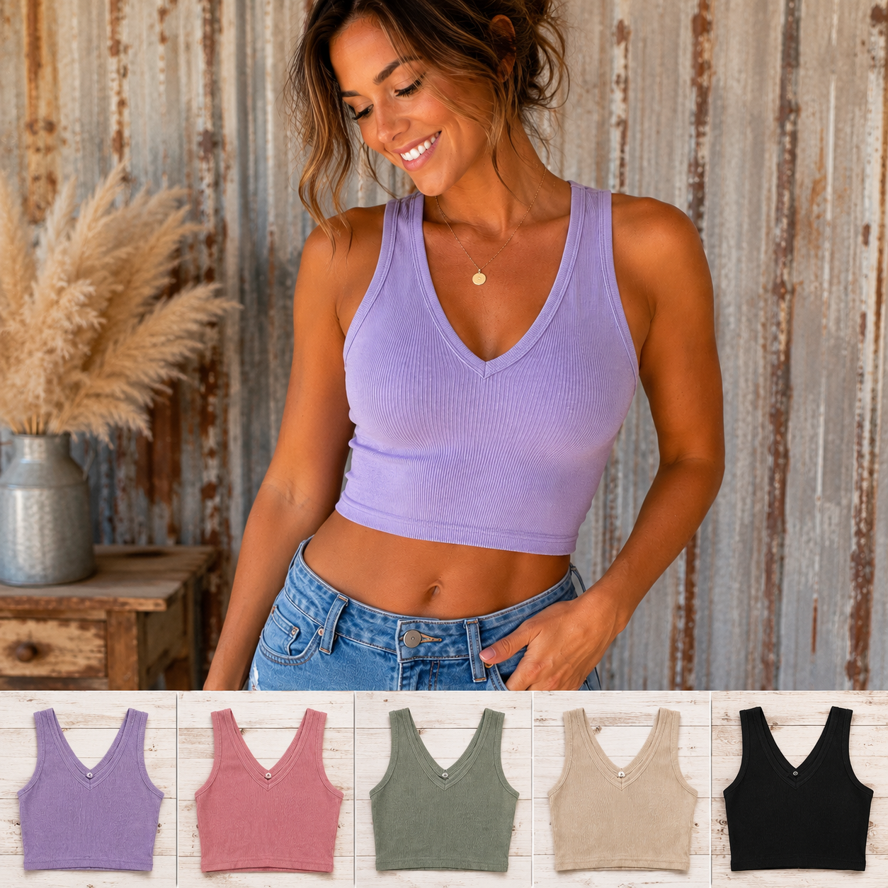 Zeanna Crop Top Purple Only